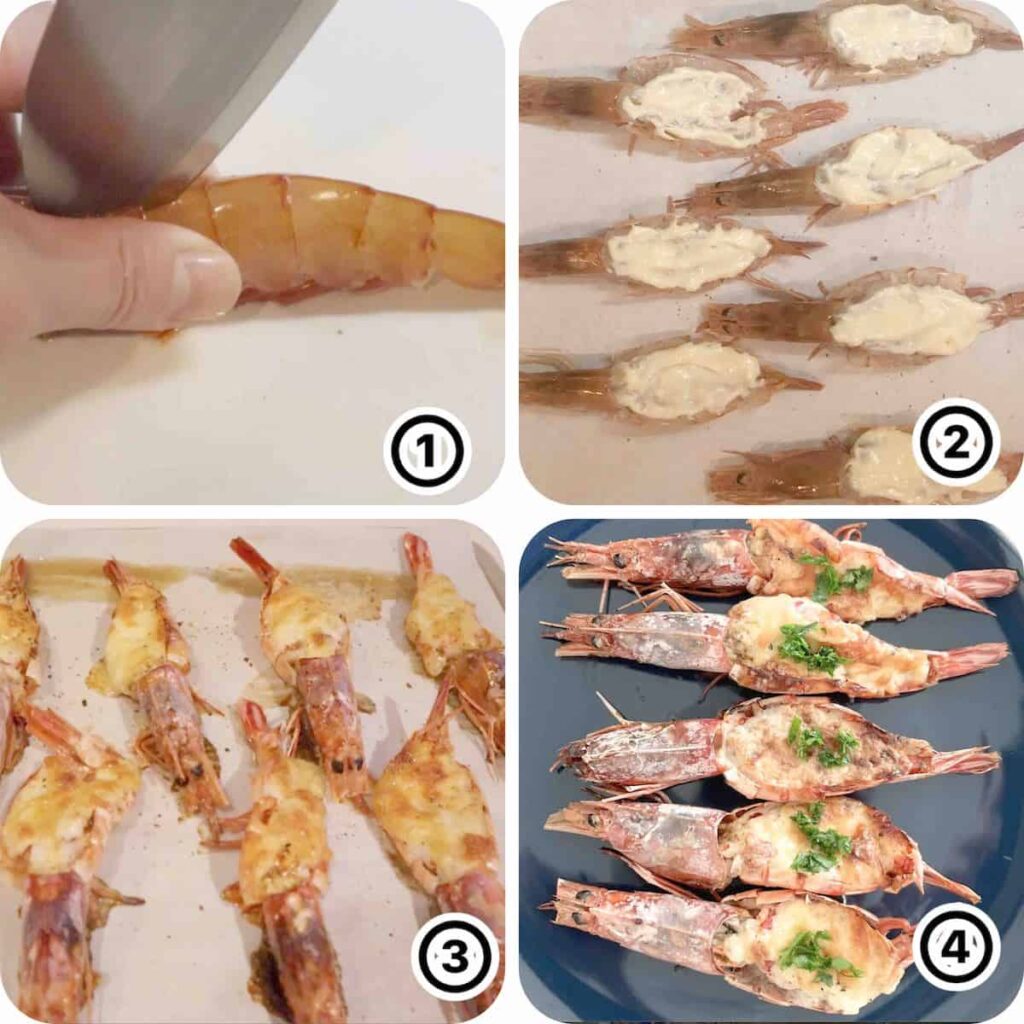 赤海老のマヨ焼き工程４カット