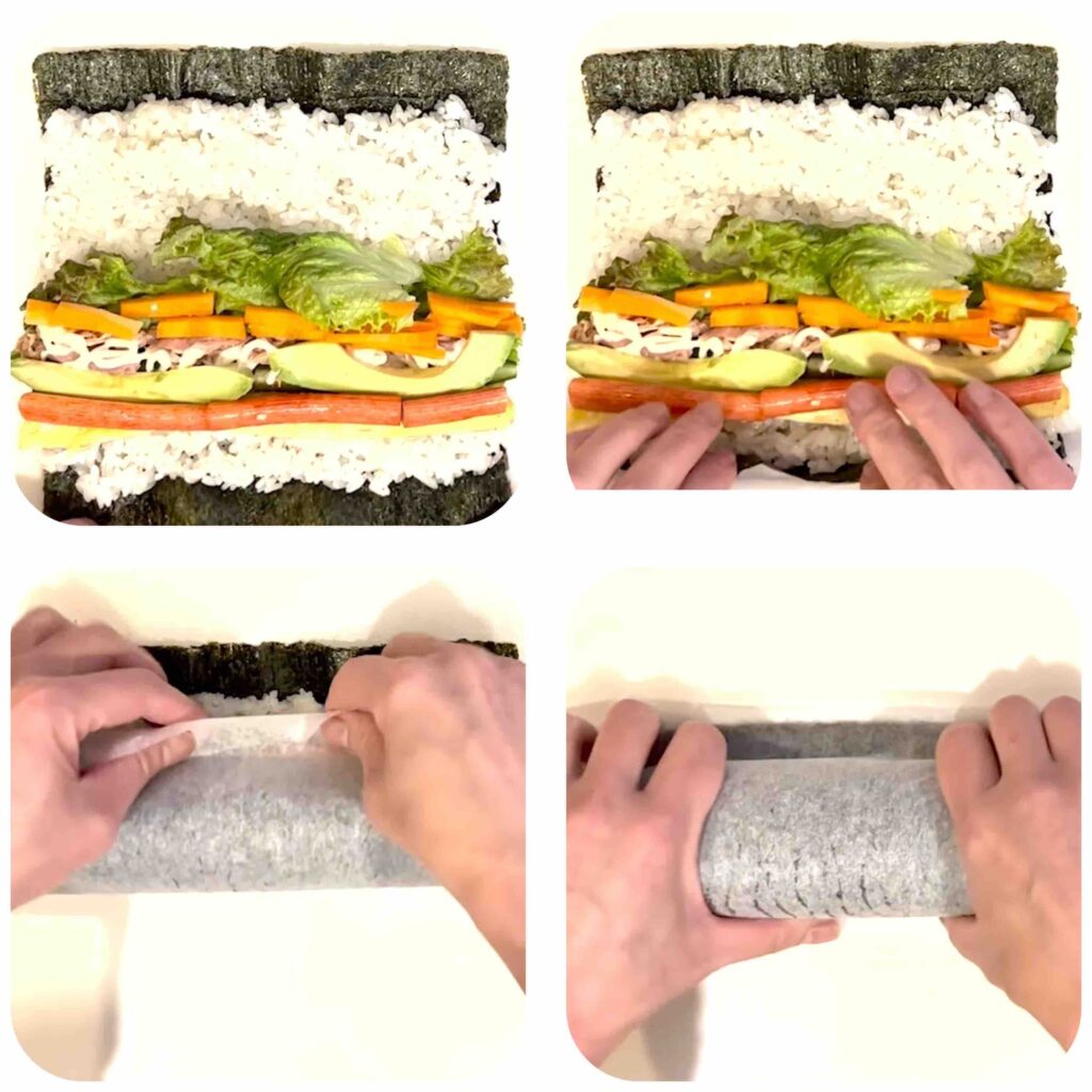 恵方巻きの作り方工程４カット