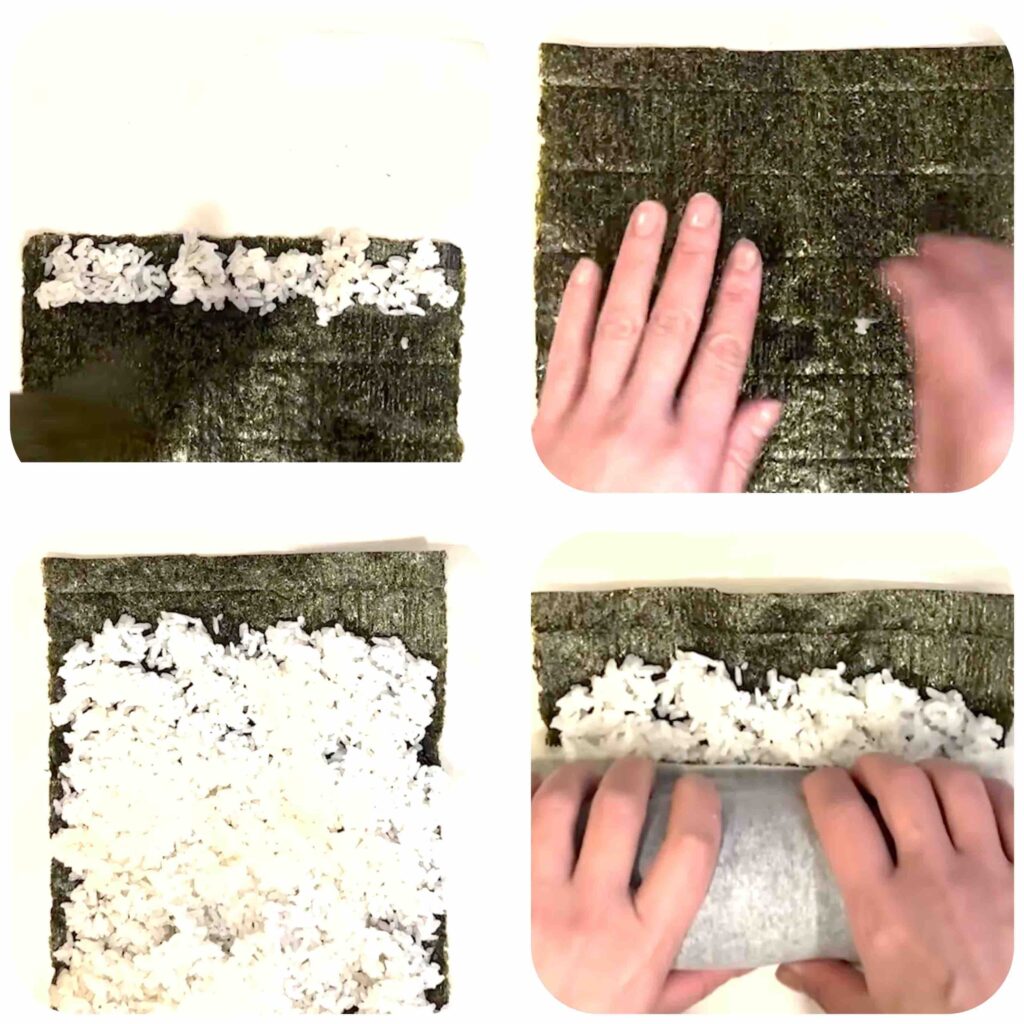 極太の恵方巻きの作り方4カット